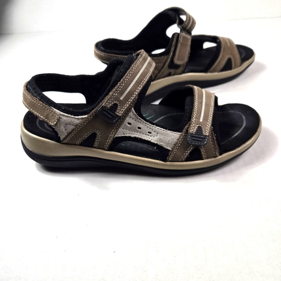 Orthofeet Women's Sandals Heel STRP Cushioned Foam Adjustable Straps Browm 8 B - Picture 1 of 12